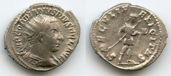 Silver antoninianus of Gordian III (238-244 AD), Antioch, Roman Empire (RIC 216)