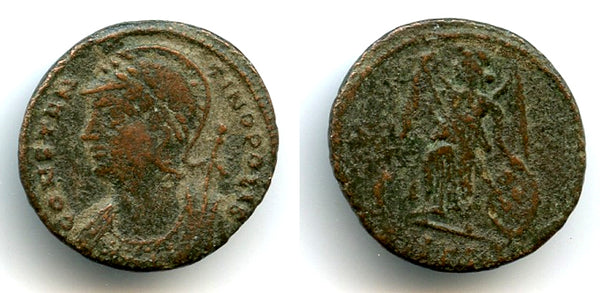CONSTANTINOPOLIS AE follis, c.337-347 AD, Thessalonica, Roman Empire