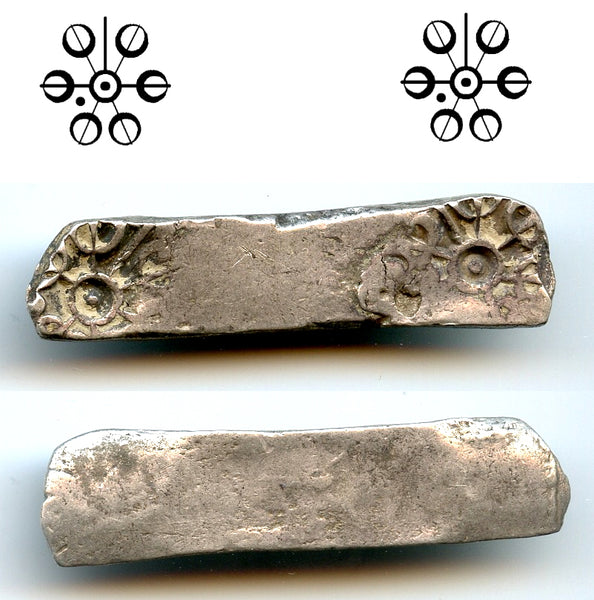 Rare variety flat long AR shatamana, Gandhara Janapada, c.600-500 BC, India