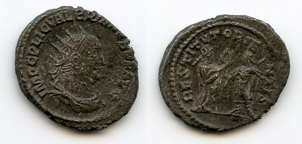 Silver antoninianus of Valerian (253-260 CE), Samosata, Roman Empire (RIC 187c)
