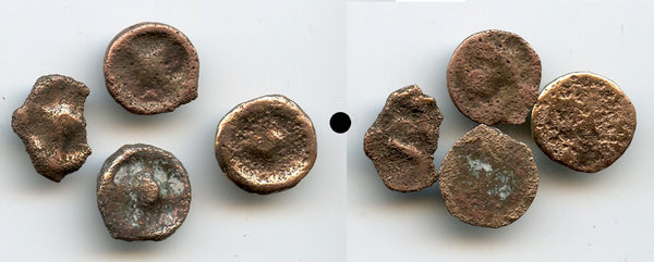 Lot of 4 wheel-money, Istros, Moesia (c.420-400 BC), Ancient Greeks