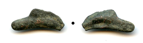 Ancient dolphin-shaped AE21 coin, Greek Olbia, Sarmatia, c.5th Century BC