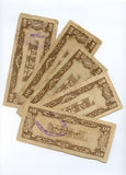 Lot of 5 notes - 10 pesos, 1942 WWII Japanese Occupation of Philippines (P#108)