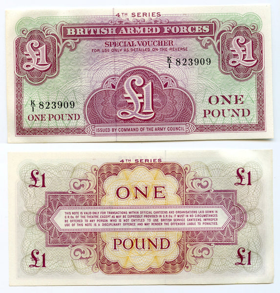 1 Pound, British Armed Forces 1962 (4th series), UK (Pick#M36)