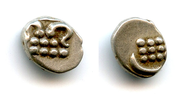 Quality silver fanam (chuckram), ca.1800-47, Travancore Kingdom, South India