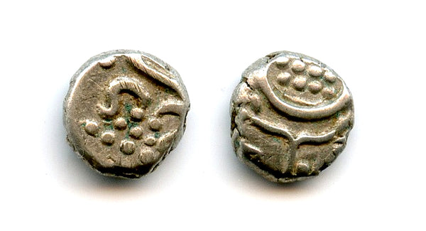 Quality silver fanam (chuckram), ca.1800-47, Travancore Kingdom, South India