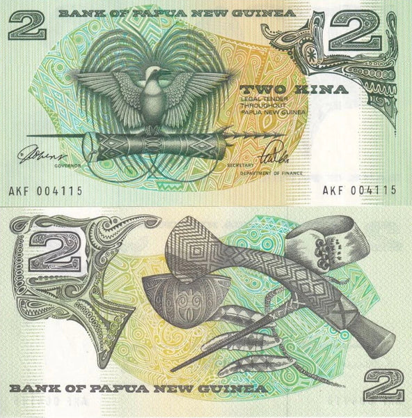 2-kina, 1989-1991, Papua New Guinea (Pick#5c)