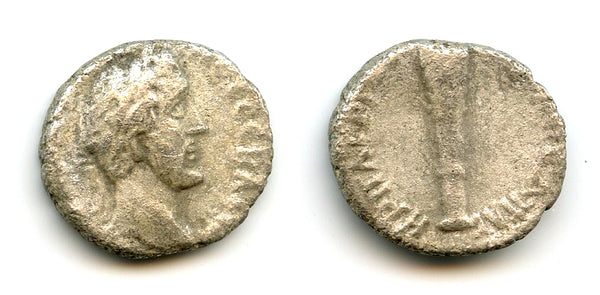Silver didrachm w/club, Antoninus Pius (138-161 CE), Caesarea, Cappadocia