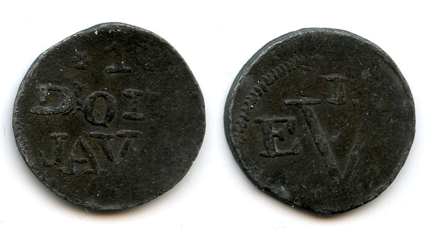 Local issue tin duit, 1814, British Occupation of Java (1811-1816), Indonesia