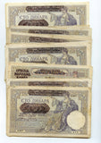 Unsorted notes @ 3.95 USD each - overprinted 100-dinars, 1941, German occupation of Serbia