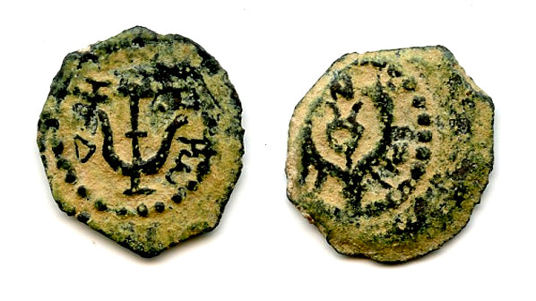 Quality authentic bronze prutah of King Herod (40-4 BC), Ancient Judaea