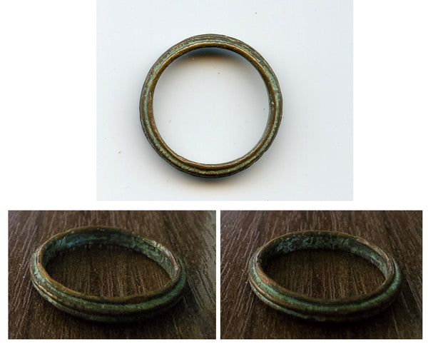 Authentic ancient Celtic finger-ring w/grooves, Danube area, c.500-100 BC