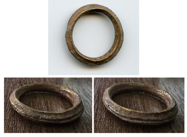 Authentic ancient Celtic finger-ring w/ridges, Danube area, c.500-100 BC