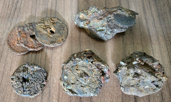 Clumps of shipwrecked iron coins + coins, Southern Song period, c.1127-1279, China