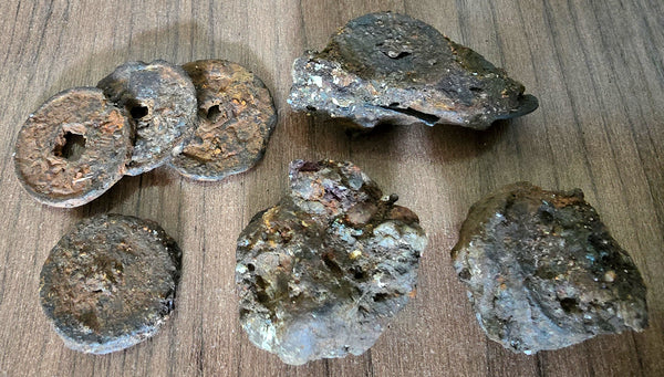 Clumps of shipwrecked iron coins + coins, Southern Song period, c.1127-1279, China