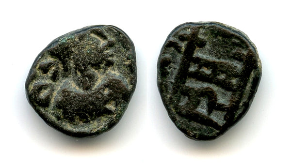 Rare camp-gate AE4 of Valentinian III (425-455 AD), Rome, Roman Empire (RIC 2162-3)