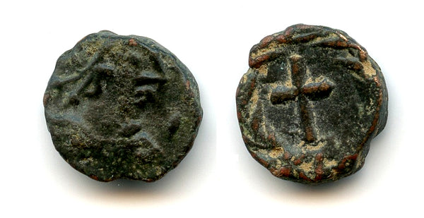 AE4 with cross, Hilderic (523-530 CE), Vandal Kingdom in North Africa, Migration Period
