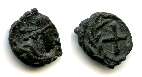 AE4 with cross, Hilderic (523-530 CE), Vandal Kingdom in North Africa, Migration Period
