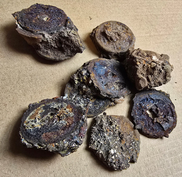Clumps of shipwrecked iron coins + coins, Southern Song period, c.1127-1279, China