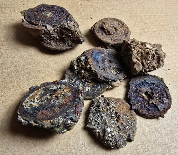 Clumps of shipwrecked iron coins + coins, Southern Song period, c.1127-1279, China