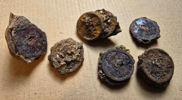 Clumps of shipwrecked iron coins + coins, Southern Song period, c.1127-1279, China