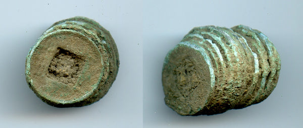 Original clump of rare Wu Zhu cash, Southern Qi dynasty, 479-502 CE, China