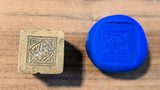 Very rare - brass die for Akbar rupee type silver temple token, c.19th century, India