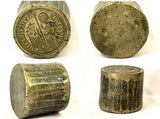 Rare brass die for an imitation Venetian zecchino, c.18-19th century, Maharashtra, India