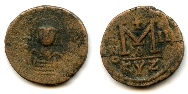 Rare follis of Tiberius Constantine (578-588), RY 2, Cyzicus, Byzantine Empire