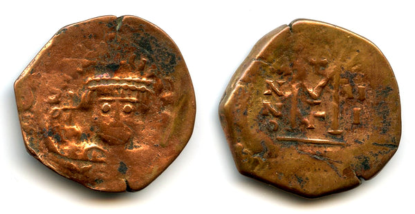 Early large follis of Heraclius (610-641 CE), RY 3 (613 CE), Constantinople, Byzantine Empire