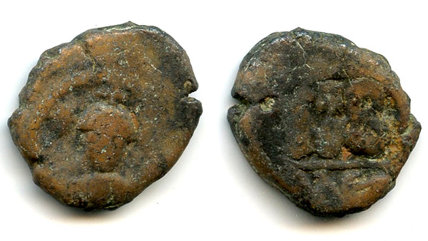 Scarce 12-nummi minted by Khushru II, 618-628, Alexandria, Byzantine Empire