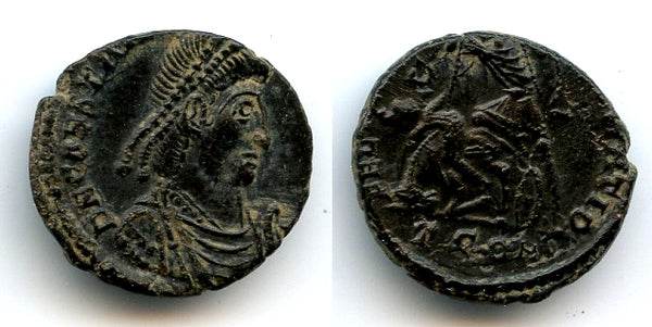 AE3 of Constantius II as Augustus (337-361 CE), Arles mint, Roman Empire (RIC 215)