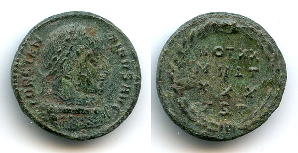 Rare type follis of Constantine the Great (307-337 AD), Thessalonica, Roman Empire