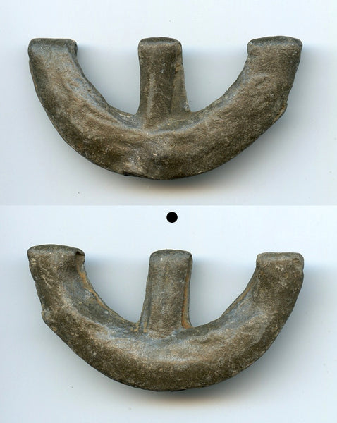 Rare type tin boat-money, c.1400-1700s, primitive coinage of Malaysia