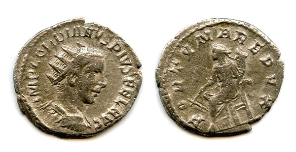 FORTVNA REDVX silver antoninianus of Gordian III (238-244 AD), Roman Empire
