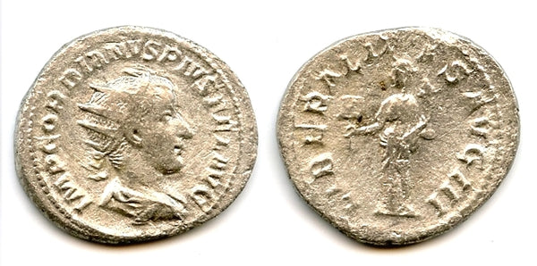 LIBERALITAS AVG III silver antoninianus of Gordian III (238-244 AD), Roman Empire