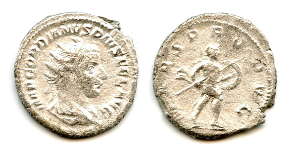 MARS PROPVG silver antoninianus of Gordian III (238-244 AD), Roman Empire