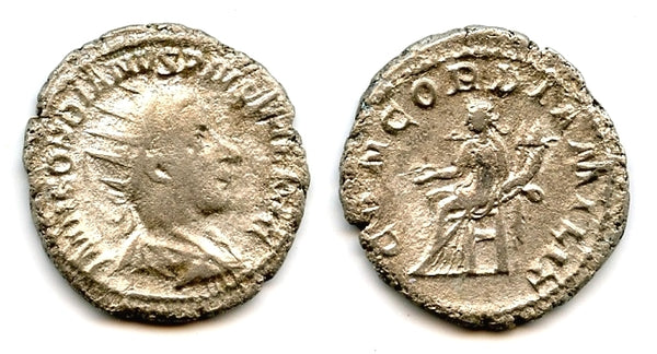 CONCORDIA MILIT silver antoninianus of Gordian III (238-244 AD), Roman Empire