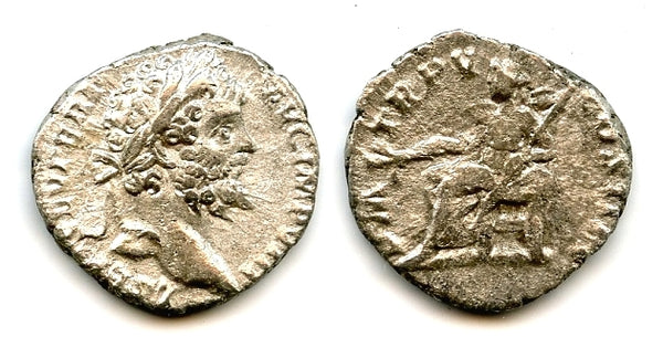 Silver denarius of Septimius Severus (193-211 AD), Roman Empire (RIC 88)