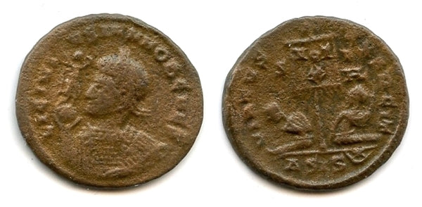 Scarce follis of Licinius II (317-324 CE), Siscia, Roman Empire (RIC 132)