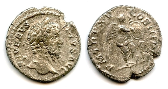 Silver denarius of Septimius Severus (193-211 AD), Roman Empire (RIC 211)
