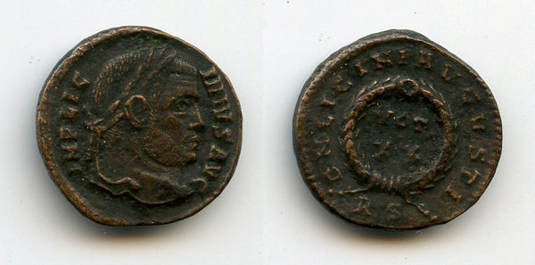 Nice VOT XX follis of Licinius I (308-324 AD), Rome, Roman Empire (RIC#233)