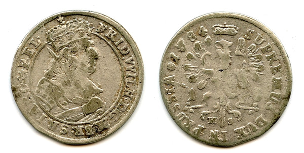 Silver 18 groschen, Friedrich Wilhelm (1640-88), Prussia, Germany