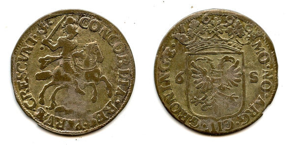 Silver 6-stuivers, 1690, Groningen and the Ommelanden, Dutch Republic