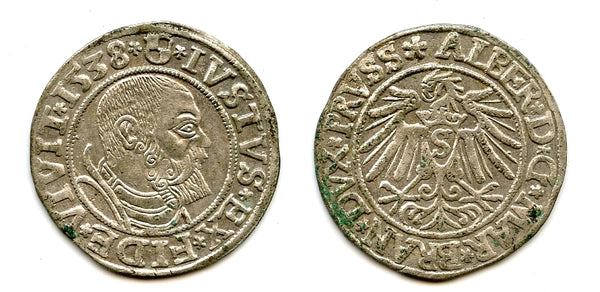 Silver groschen, Albrecht I (1525-1568), Duchy of Prussia (German States)