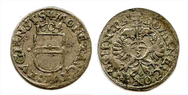 Silver 3 kreuzer, 1604, Zug, Zug Canton, Switzerland