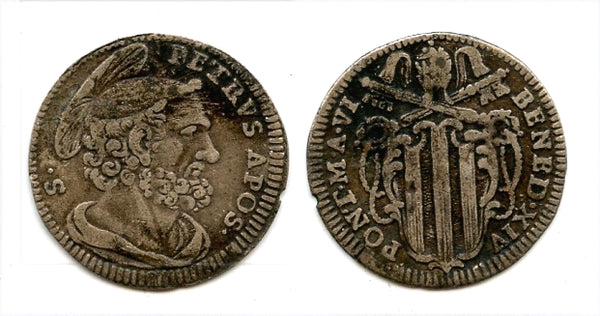 Silver grosso, Pope Benedict XIV (1740-1758), Papal States