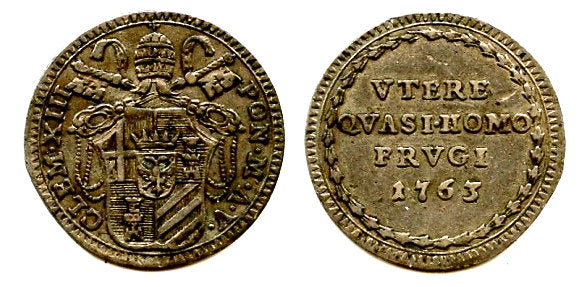 Silver grosso (5 baiocchi), Clement XIII (1758-1769), 1763, Papal States
