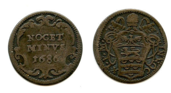 Silver 1/2 grosso, Innocent XI (1676-1689), Rome, Papal States