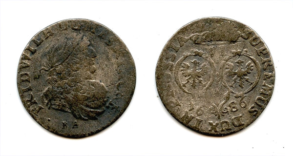 Silver 6 groschen (1/6 thaler), Friedrich Wilhelm (1640-88), Prussia, Germany